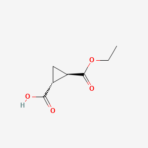 Chemical structure of 2-(Ethoxycarbonyl)cyclopropane-1-carboxylic acid