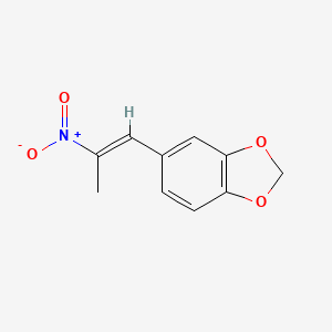 Chemical structure of trans-2-(4-nitrophenyl)cyclopropane-1-carboxylic acid