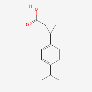 Chemical structure of 2-(4-(Propan-2-yl)phenyl)cyclopropane-1-carboxylic acid