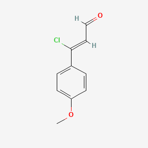 Chemical structure of trans-2-(4-chlorophenyl)cyclopropane-1-carboxylic acid