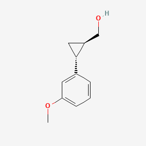 Chemical structure of trans-2-(3-methoxyphenyl)cyclopropylmethanol