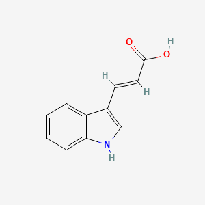 Chemical structure of trans-2-(3-cyanophenyl)cyclopropane-1-carboxylic acid