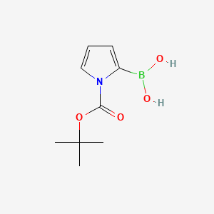 Chemical structure of trans-1-Butenylboronic acid MIDA ester