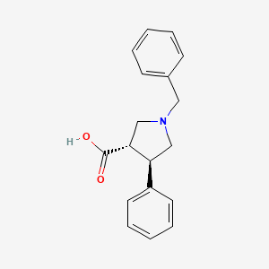 Chemical structure of trans-1-Benzyl-4-phenylpyrrolidine-3-carboxylic acid
