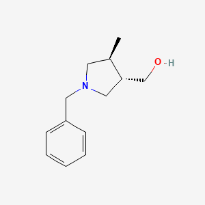Chemical structure of trans-1-Benzyl-4-methylpyrrolidine-3-methanol