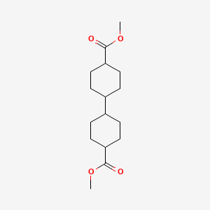 Chemical structure of trans,trans-4',4-bicyclohexanedicarboxylic acid dimethyl ester