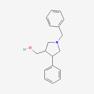 Chemical structure of trans-(1-benzyl-4-phenylpyrrolidin-3-yl)methanol