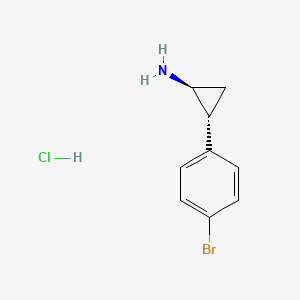 Chemical structure of (1S,2R)-2-(4-Bromo-phenyl)-cyclopropylaminehydrochloride