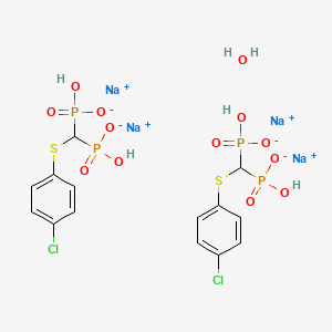 Chemical structure of Tiludronate disodium hemihydrate