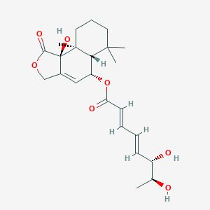 Chemical structure of threo-6'-Hydroxyustusolate C