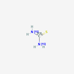 Chemical structure of Thiourea-13C,15N2