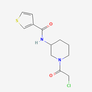 Chemical structure of N-(1-(2-Chloroacetyl)piperidin-3-yl)thiophene-3-carboxamide