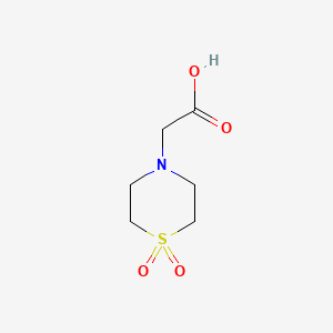 Chemical structure of Thiomorpholinoacetic Acid 1',1'-Dioxide Monohydrate