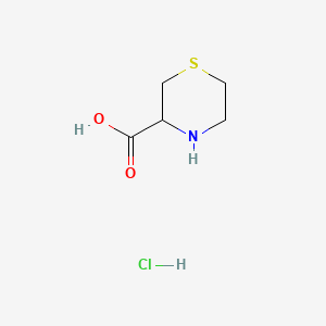 Chemical structure of Thiomorpholine-3-carboxylic acid hydrochloride