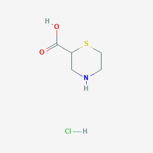 Chemical structure of Thiomorpholine-2-carboxylic acid hydrochloride