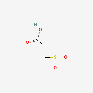 Chemical structure of Thietane-3-carboxylic acid 1,1-dioxide