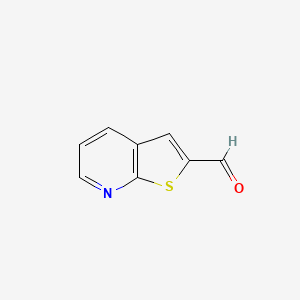 Chemical structure of Thieno[2,3-b]pyridine-2-carbaldehyde