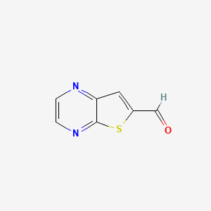 Chemical structure of Thieno[2,3-b]pyrazine-6-carbaldehyde