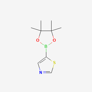 Chemical structure of Thiazole-5-boronic Acid Pinacol Ester
