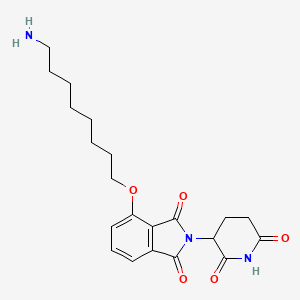 Chemical structure of Thalidomide-O-C8-NH2