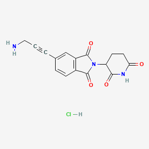 Chemical structure of Thalidomide-5-propargyne-NH2 hydrochloride