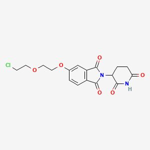Chemical structure of Thalidomide-5-PEG2-Cl