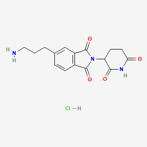 Chemical structure of Thalidomide-4-C3-NH2 hydrochloride