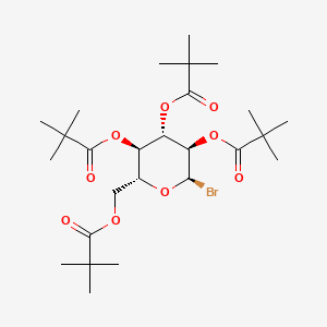 Chemical structure of Tetra-O-pivaloyl-α-D-glucopyranosyl Bromide