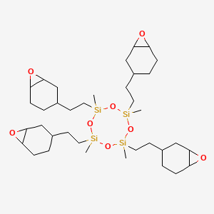 Chemical structure of tetrakis[(epoxycyclohexyl)ethyl]tetramethylcyclotetrasiloxane