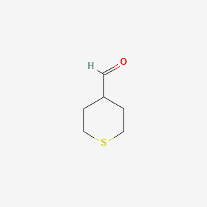 Chemical structure of Thiane-4-carbaldehyde