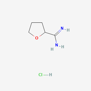 Chemical structure of Oxolane-2-carboximidamide hydrochloride