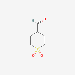 Chemical structure of 1,1-Dioxo-1lambda6-thiane-4-carbaldehyde