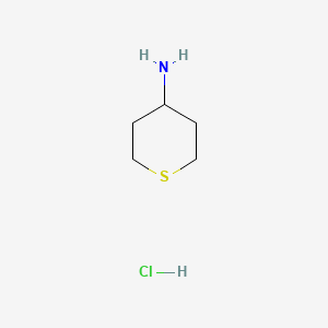 Chemical structure of Thian-4-amine hydrochloride