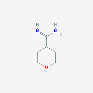 Chemical structure of Oxane-4-carboximidamide