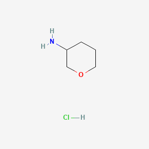 Chemical structure of Oxan-3-amine hydrochloride