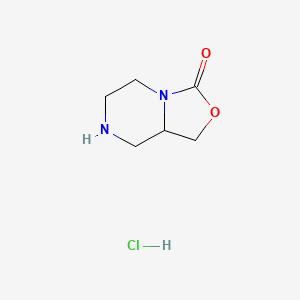 Chemical structure of Hexahydro-oxazolo[3,4-a]pyrazin-3-one hydrochloride