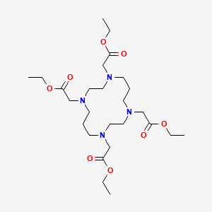 Chemical structure of Tetraethyl 1,4,8,11-Tetraazacyclotetradecane-1,4,8,11-tetraacetate