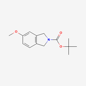 Chemical structure of tert-butyl5-methoxyisoindoline-2-carboxylate