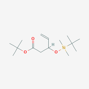 Chemical structure of tert-Butyl-3-(tert-butyldimethylsilyloxy)pent-4-enoate