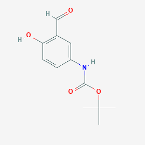 Chemical structure of Tert-butyl 3-formyl-4-hydroxyphenylcarbamate