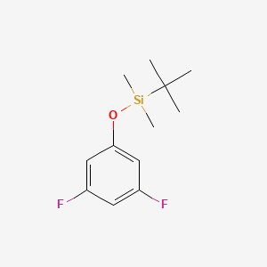 Chemical structure of tert-butyl(3,5-difluorophenoxy)dimethylsilane