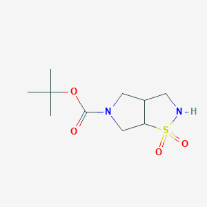Chemical structure of tert-Butyl tetrahydro-2H-pyrrolo[3,4-d]isothiazole-5(3H)-carboxylate 1,1-dioxide