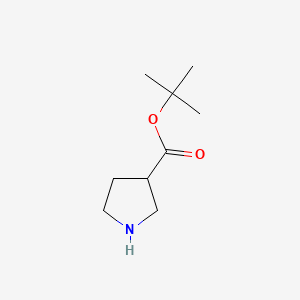 Chemical structure of tert-Butyl Pyrrolidine-3-carboxylate