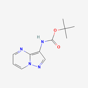 Chemical structure of tert-Butyl pyrazolo[1,5-a]pyrimidin-3-ylcarbamate