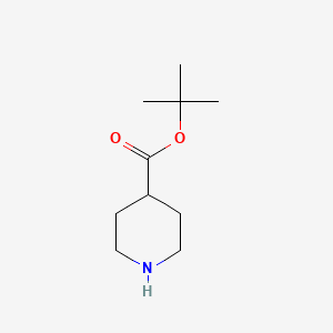 Chemical structure of tert-Butyl piperidine-4-carboxylate