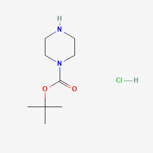 Chemical structure of tert-Butyl piperazine-1-carboxylate hydrochloride
