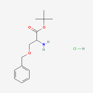 Chemical structure of tert-Butyl O-benzyl-L-serinate hydrochloride