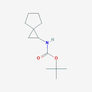 Chemical structure of tert-Butyl spiro[2.4]heptan-1-ylcarbamate