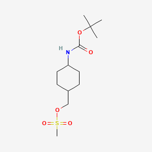 Chemical structure of [trans-4-(Boc-amino)cyclohexyl]methyl Methanesulfonate
