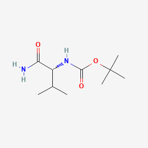 Chemical structure of Boc-D-Valine amide